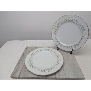 Set of 2 Sheffield China Japan Elegance 10 3/8" Dinner Plates